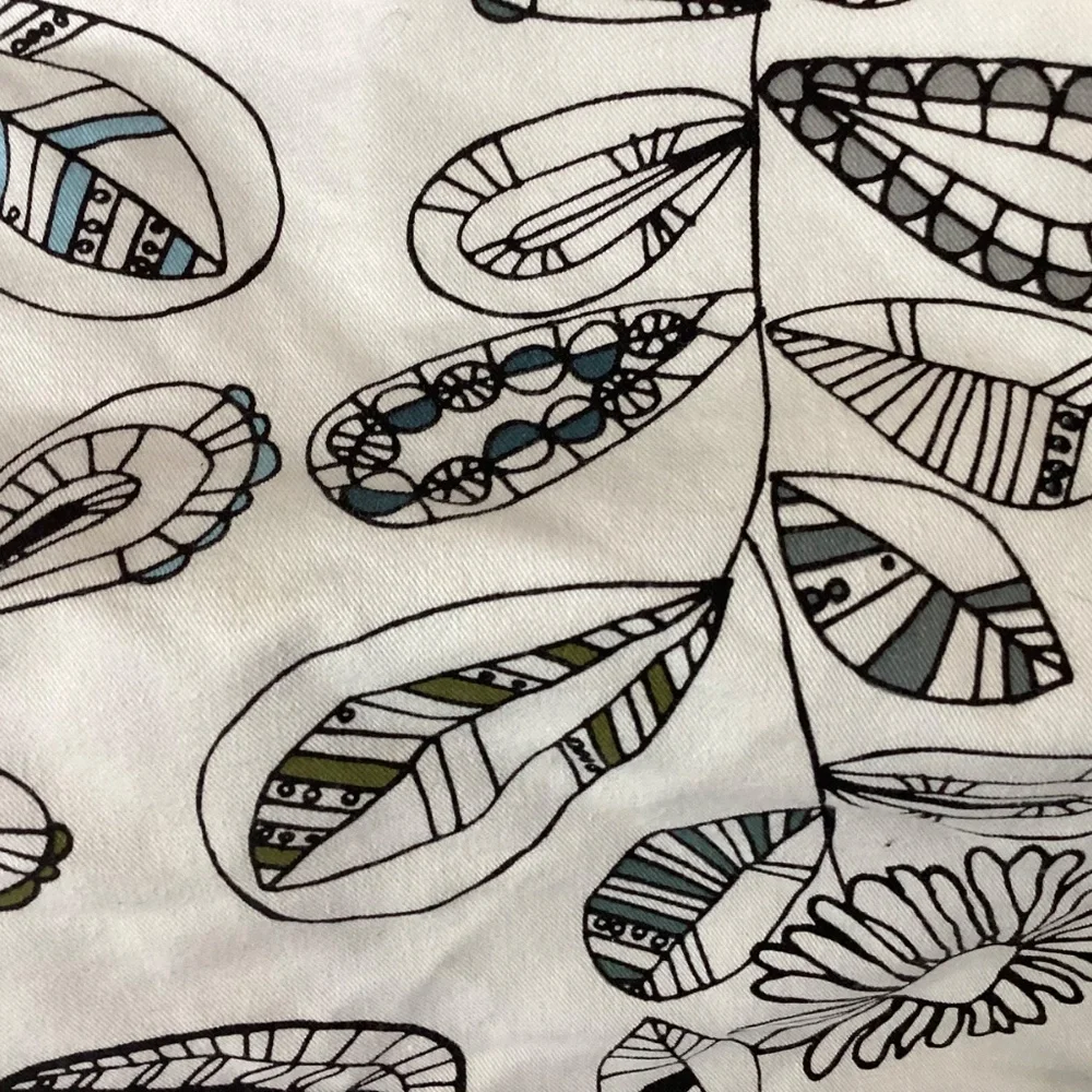 IKEA SNABBVINGE Cushion Covers 20x20” Set of 4 Black White Blue Olive Birds MINT